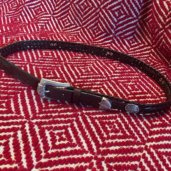 Brighton Brown Women’s Large Leather Belt with Silver Buckle - Picture 1 of 8